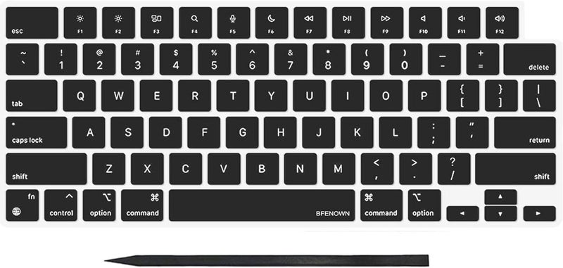 Bfenown Replacement Keyboard keycap Keycaps Keys for MacBook Air 13'' 15'' M4 Retina A3240 A3241, MacBook Pro 14'' 16'' M3 M4 M5 Pro/Max A3185 A3186 A3401 A3112 A3403 A3434 2024-2025 Year (Black) - Image 1